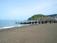 Y traeth yn Aberystwyth